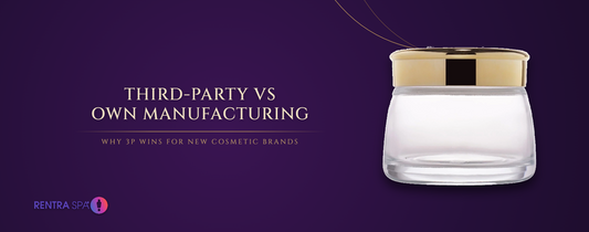 Third-party vs own manufacturing — why 3P wins for new cosmetic brands in India (100g glass cream jar, gold lid) | RENTRASPA