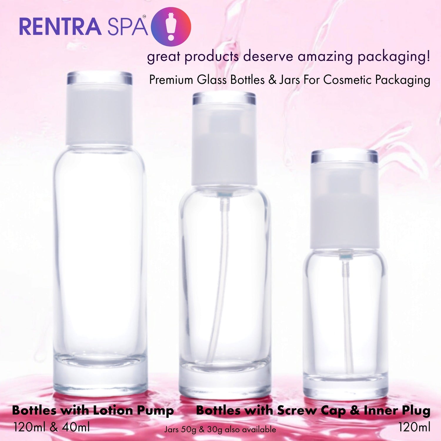 Premium Round Glass Bottles & Jars with Fancy Double Toned Lids (C22)