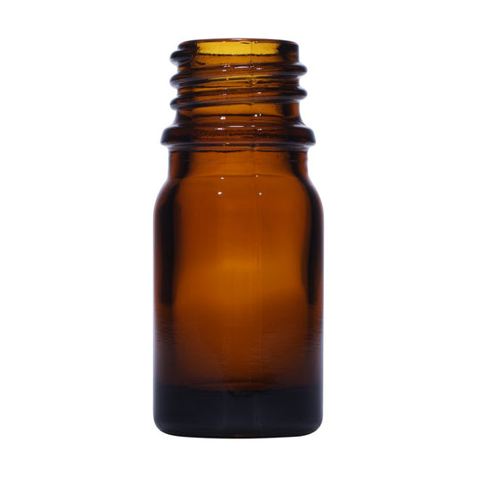 5ml amber glass bottle with 18mm neck, bottle only – RENTRASPA