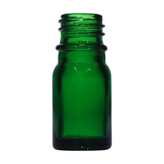 5ml green glass bottle with 18mm neck, bottle only – RENTRASPA