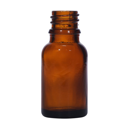15ml amber glass bottle with 18mm neck, bottle only – RENTRASPA