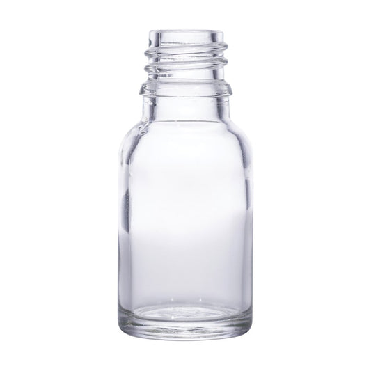 15ml clear glass bottle with 18mm neck, bottle only – RENTRASPA