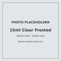 15ml frosted clear glass bottle with 18mm neck, bottle only – RENTRASPA (placeholder)