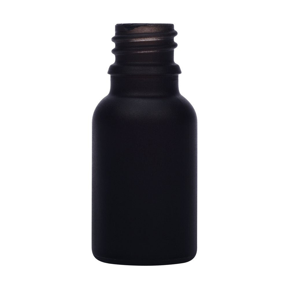 15ml black glass bottle with 18mm neck, bottle only – RENTRASPA