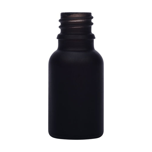 15ml black glass bottle with 18mm neck, bottle only – RENTRASPA