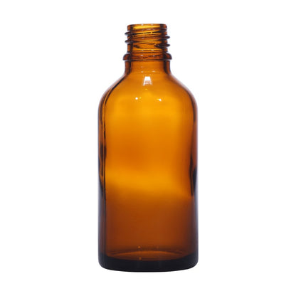 50ml amber glass bottle with 18mm neck, bottle only – RENTRASPA