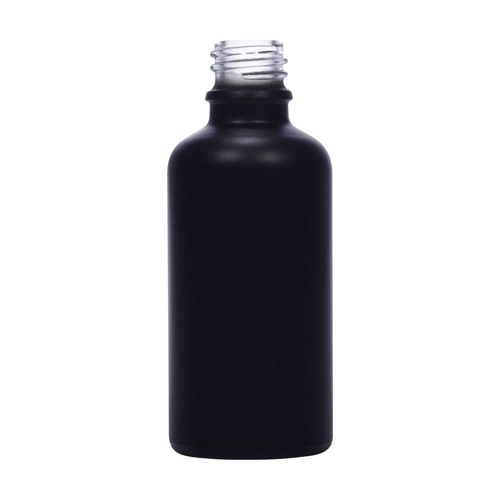 50ml black glass bottle with 18mm neck, bottle only – RENTRASPA