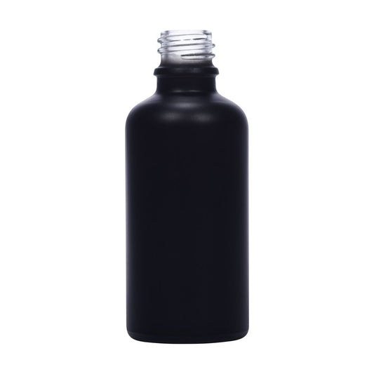 50ml black glass bottle with 18mm neck, bottle only – RENTRASPA