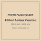 100ml frosted amber glass bottle with 18mm neck, bottle only – RENTRASPA (placeholder)