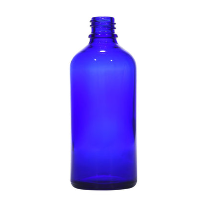 100ml blue glass bottle with 18mm neck, bottle only – RENTRASPA