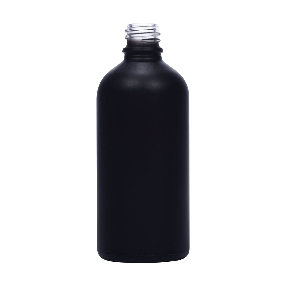 100ml black glass bottle with 18mm neck, bottle only – RENTRASPA