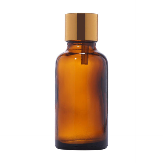 18mm Imported Empty 50ml Round Amber Euro Dropper Bottle + Metal Cap - Rentra S.P.A™