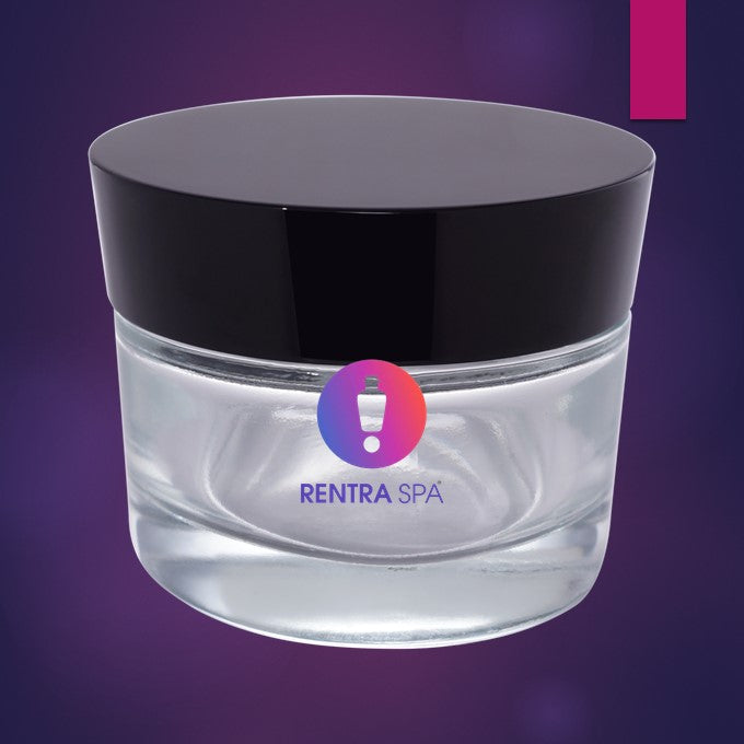 C08 - Sophisticated Oval Glass Jars with Sleek Black Lid - Premium Packaging for Contemporary Beauty Brands