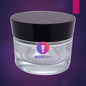 C08 - Sophisticated Oval 50g Glass Jars with Sleek Black Lid - Premium Packaging for Contemporary Beauty Brands