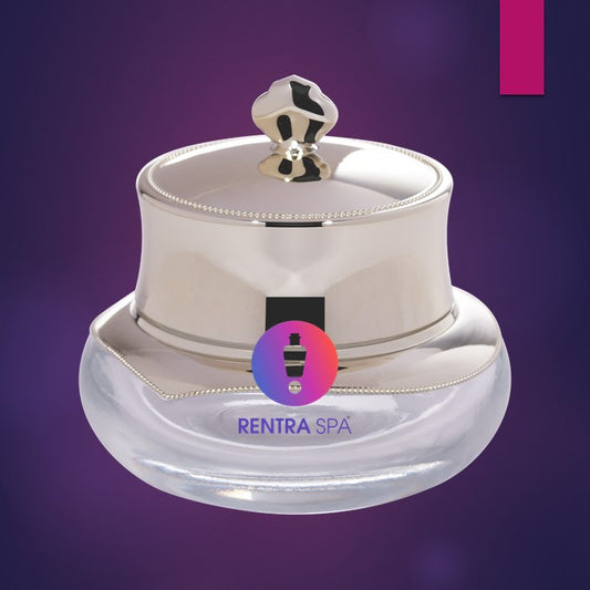 C09- Imported Premium Exquisite Crown Lid Glass Jars with Silver Ornate Lid - Luxury Packaging for Premium Beauty Products