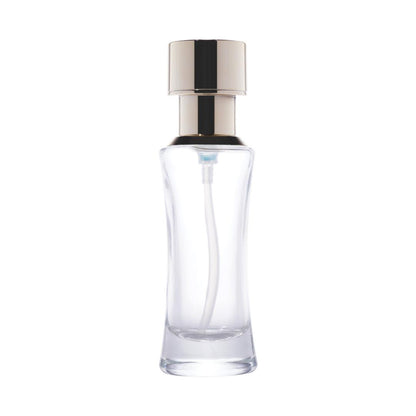 C10 - Imported Premium Hourglass Glass Bottles with Lotion Pump for Luxury Skincare