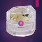 C12 - Exquisite Diamond-Cut Crystal Glass Jars with Glittering Gold Lid - Ultimate Luxury Packaging for Elite Beauty Brands