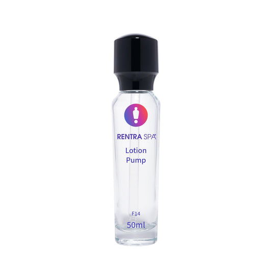 C14 - Imported Empty Premium Unique Shaped 50ml Glass Bottles with Lotion Pump