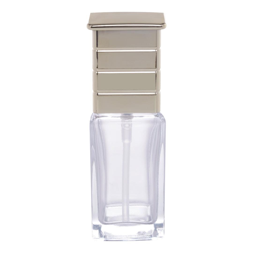 C51 - Imported Empty Premium Clear Square Glass Lotion Bottles