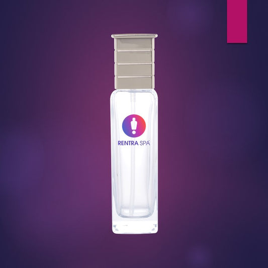 C51 - Imported Empty Premium Clear Square Glass Lotion Bottles