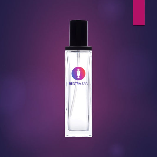C54 - Imported Empty Premium Square Shoulder Sleeved Clear Glass Bottles with Lotion Pump