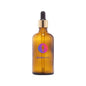Amber glass dropper bottle with gold cap, ideal for cosmetic serum packaging