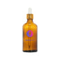 Amber glass dropper bottle with gold cap for cosmetic packaging
