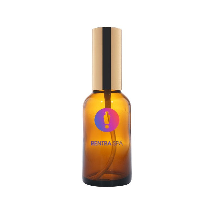 100ml Amber Glass Lotion Bottle + Metal Pump + Metal Cap