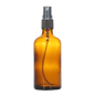 100ml Frosted Amber Glass Bottle with Spray Pump