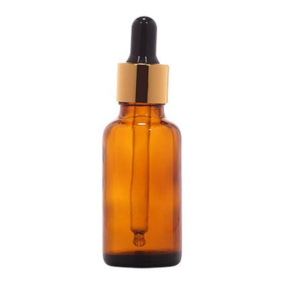 18mm Imported Empty 30ml Round Amber Glass Dropper Bottle - Rentra S.P.A™