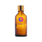Amber glass cosmetic bottle with gold cap for skincare packaging