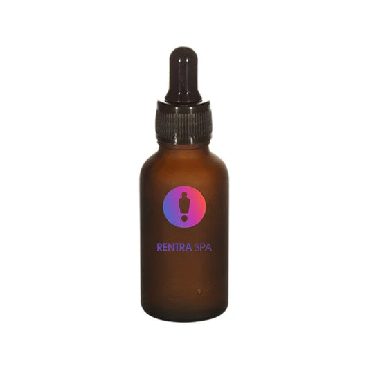 30ml amber glass dropper bottle with black cap for cosmetic packaging