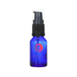 18mm Imported Empty 15ml Round Cobalt Blue Glass Lotion Bottle + Plastic Pump + Cap