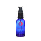 30ml Blue Glass Lotion Bottles with Pump + Cap
