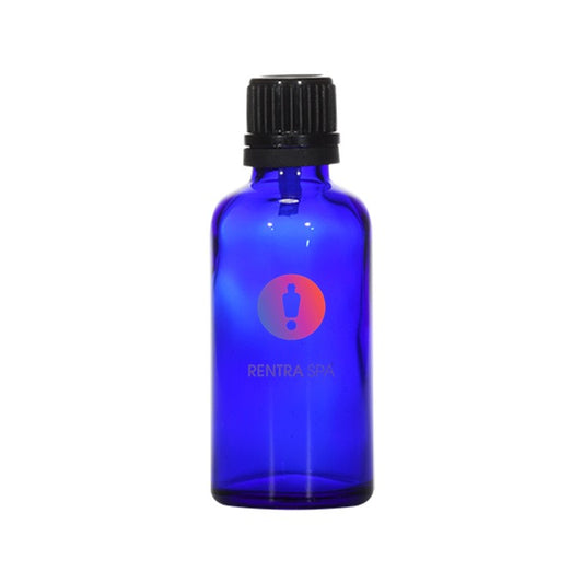 18mm Imported Empty 50ml Round Cobalt Blue Euro Dropper Bottle & Plastic Cap