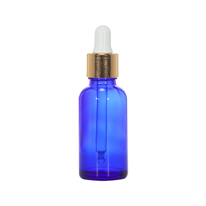 18mm Imported Empty 50ml Round Cobalt Blue Glass Dropper Bottle