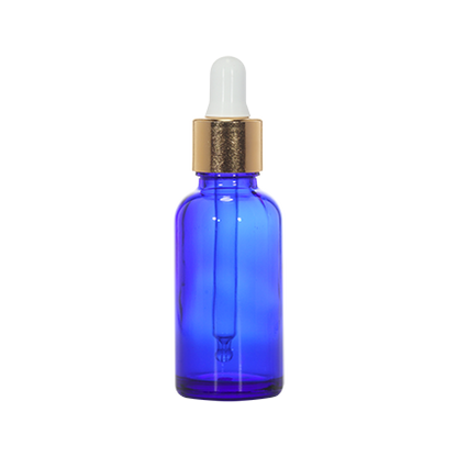 18mm Imported Empty 50ml Round Cobalt Blue Glass Dropper Bottle