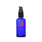 50ml Blue Glass Lotion Bottles with Pump + Cap