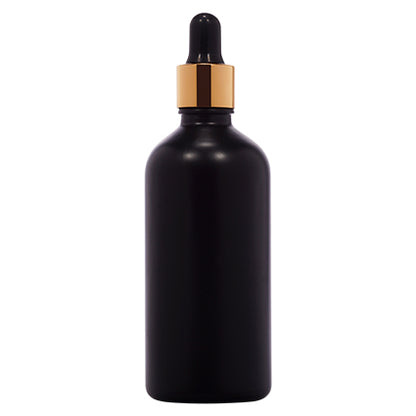 18mm Imported Empty 100ml Round Black Glass Dropper Bottle