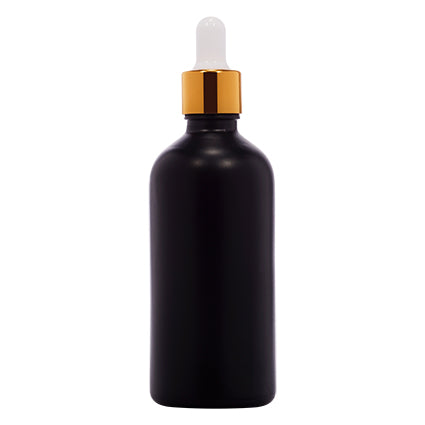 18mm Imported Empty 100ml Round Black Glass Dropper Bottle