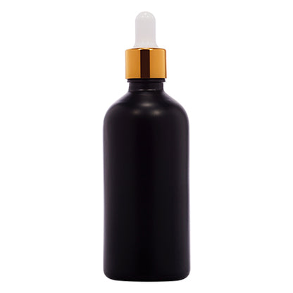 18mm Imported Empty 100ml Round Black Glass Dropper Bottle