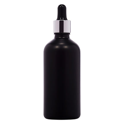 18mm Imported Empty 100ml Round Black Glass Dropper Bottle