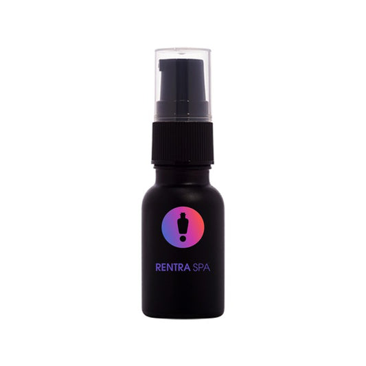 18mm Imported Empty 15ml Round Black Glass Lotion Bottle + Plastic Pump + Cap