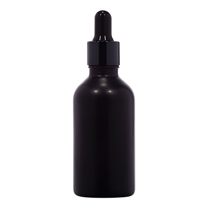 18mm Imported Empty 50ml Round Painted Black Glass Dropper Bottle