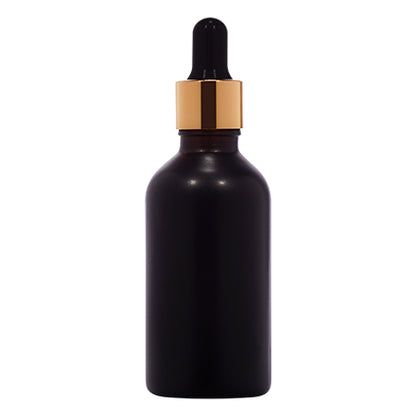 18mm Imported Empty 50ml Round Painted Black Glass Dropper Bottle