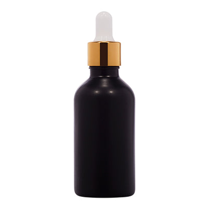 18mm Imported Empty 50ml Round Painted Black Glass Dropper Bottle