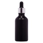 18mm Imported Empty 50ml Round Painted Black Glass Dropper Bottle