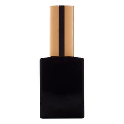 18mm Imported Empty 30ml Rectangular Black Painted Spray Glass Bottle with Metal Pump - Rentra S.P.A™