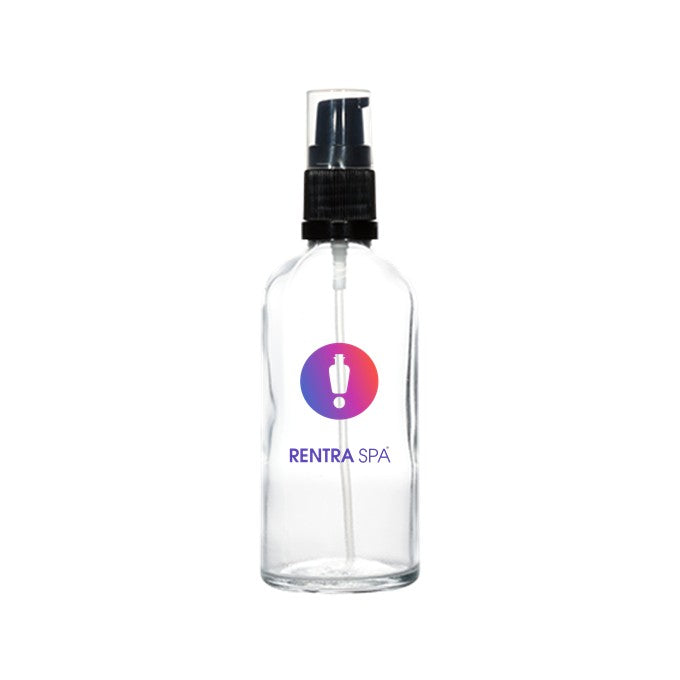 100ml Glass Lotion Bottle + Plastic Pump + Cap