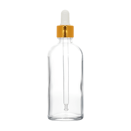 18mm Imported Empty 100ml Round Clear Glass Dropper Bottle - Rentra S.P.A™